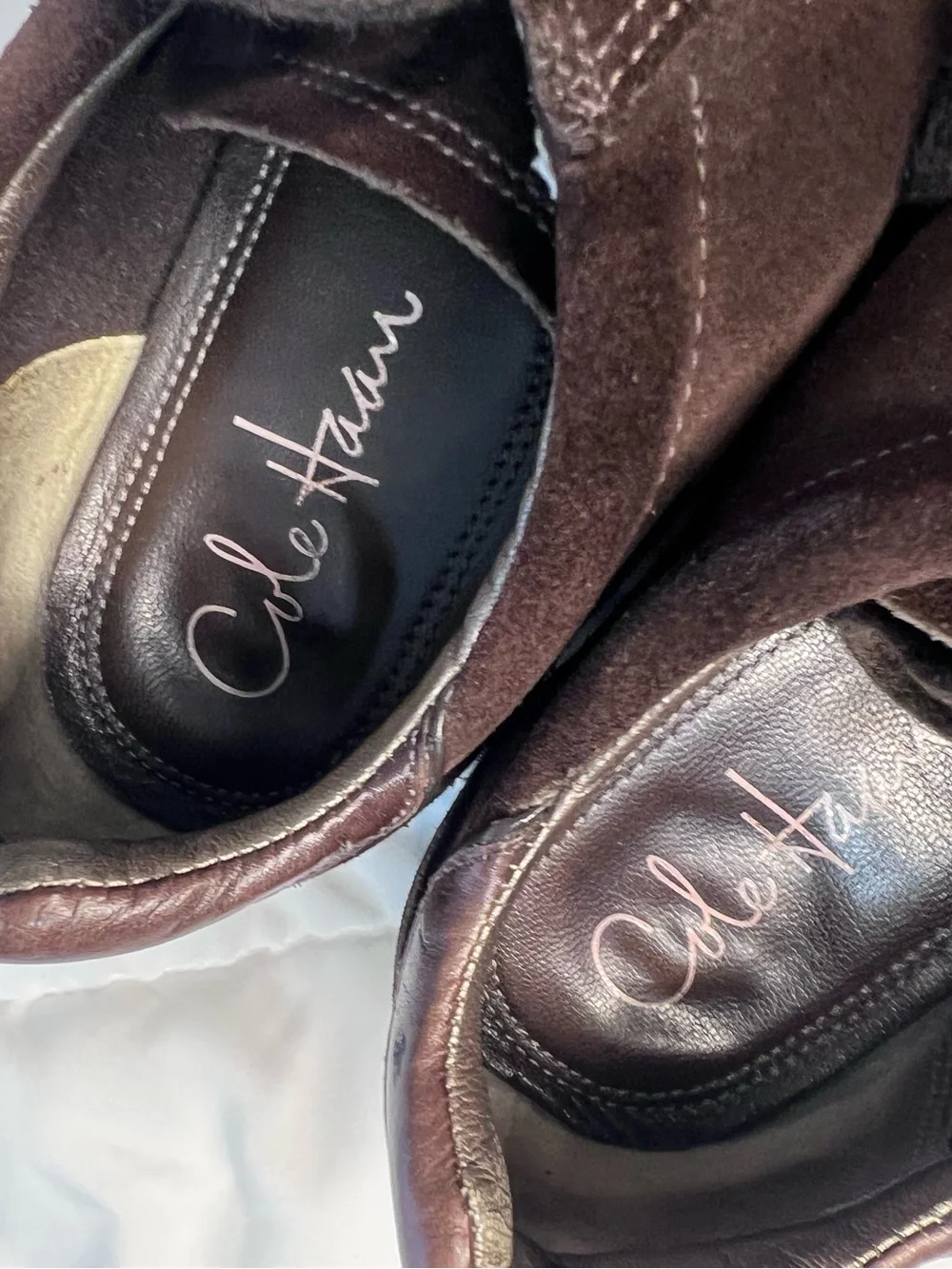 Cole Haan Dark Brown Suede Lace Up Sneakers size 6.5